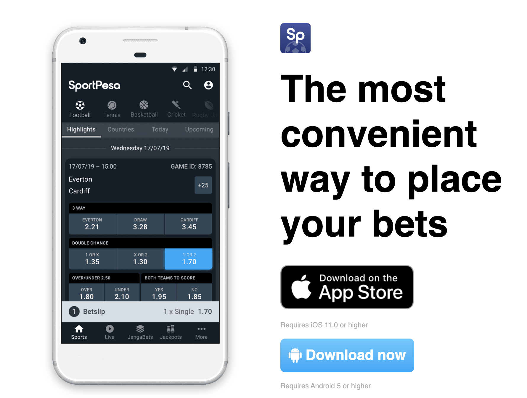 Preview of SportPesa casino mobile betting