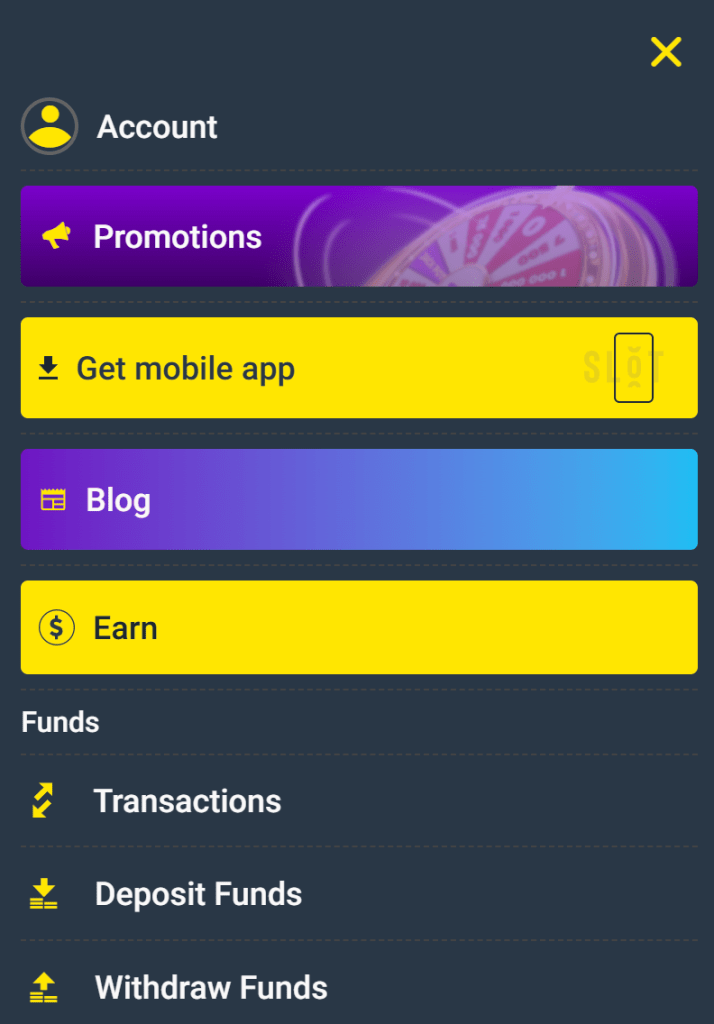 Preview of SlotPesa account info